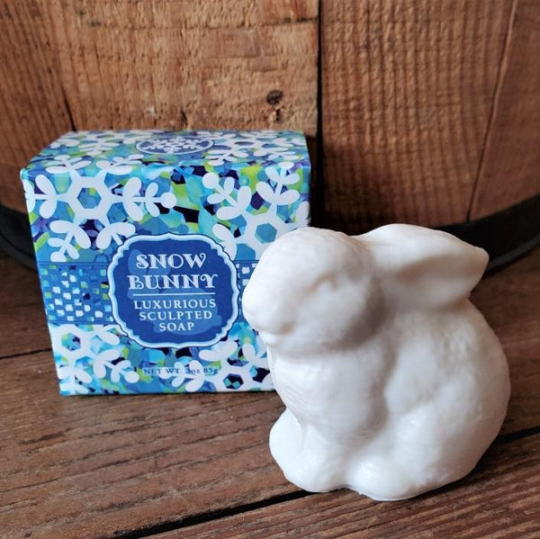 Luxurious Sculpted Bunny Soap Snow Bunny