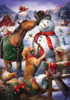 Greeting Card Advent Calendar Snowman Horse