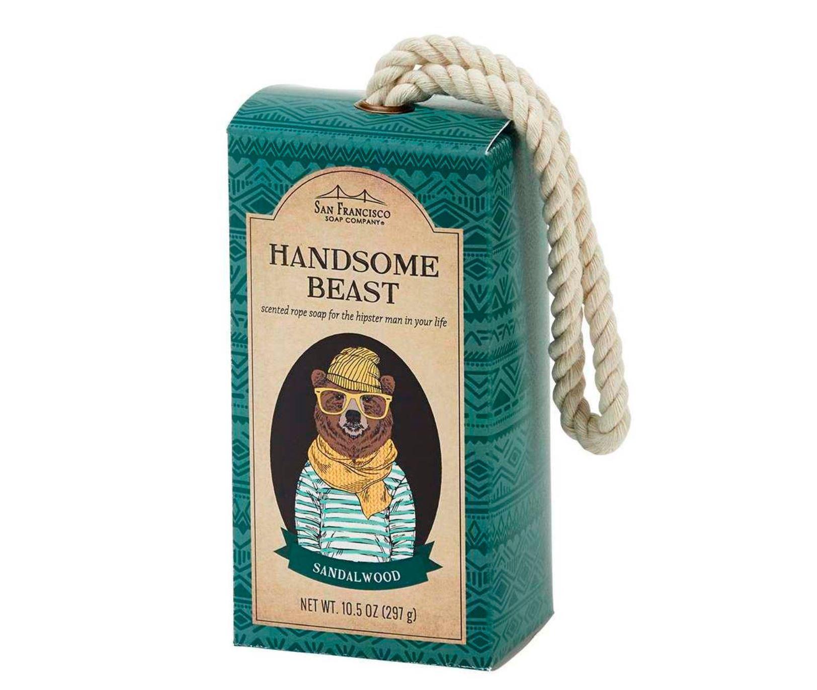 Soap on A Rope Sandalwood Handsome Beast