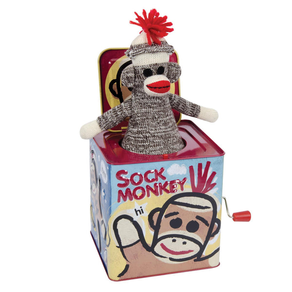 Sock Monkey Jack In The Box