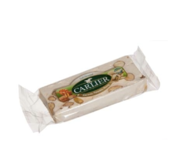 Soft Nougat Bar with Almonds, Pistachio & Honey by Carlier