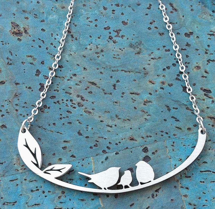 Songbird Family of 3 Necklace