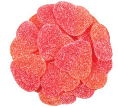 Sour Peach Gummy Hearts