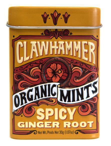 Clawhammer Organic Mints Spicy Ginger Root