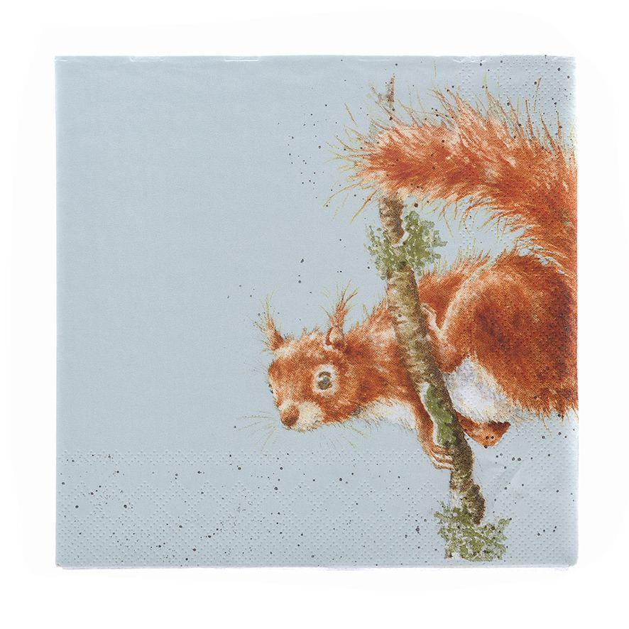 Squirrel "The Acrobat" Lunch Napkin by Wrendale