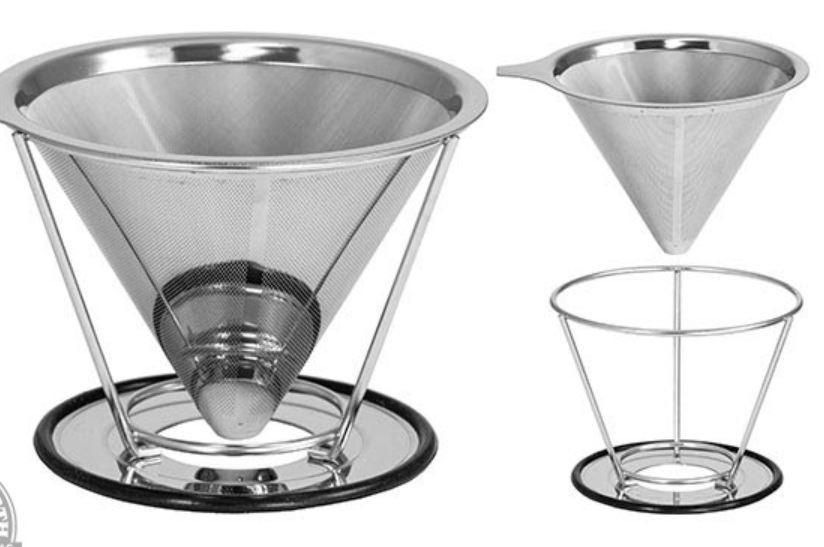 Stainless Steel Drip Coffee Filter with Stand