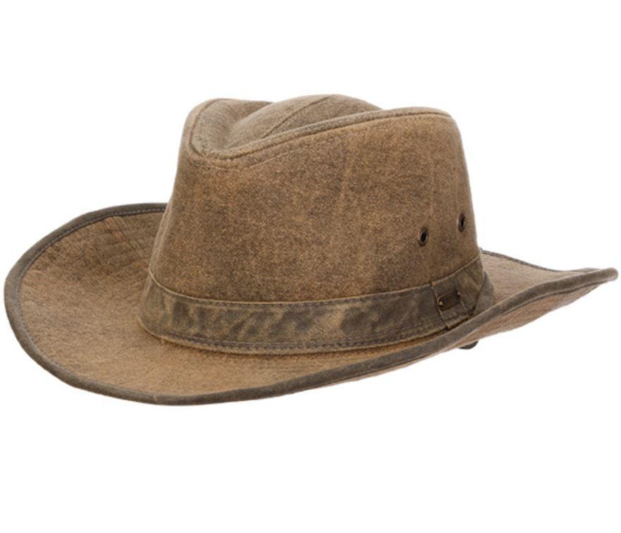 West Park Browns Backers Safari Hat on Washed Brown