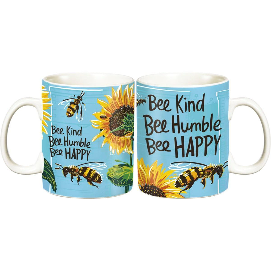 Stoneware Coffee Mug | Bee Kind, Bee Humble, Bee Happy