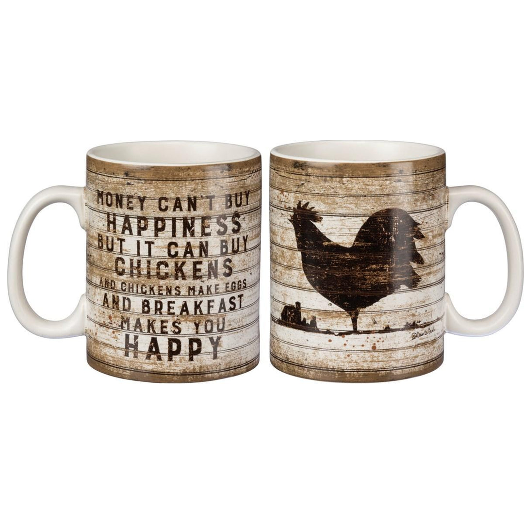 Stoneware Coffee Mug | Money Can't Buy Happiness But It Can Buy Chickens