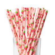Colorful Paper Straws Strawberry