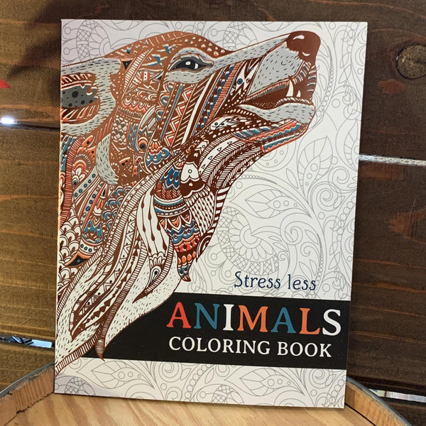 Animal Coloring Books For Adults & Kids Stress Less Animals