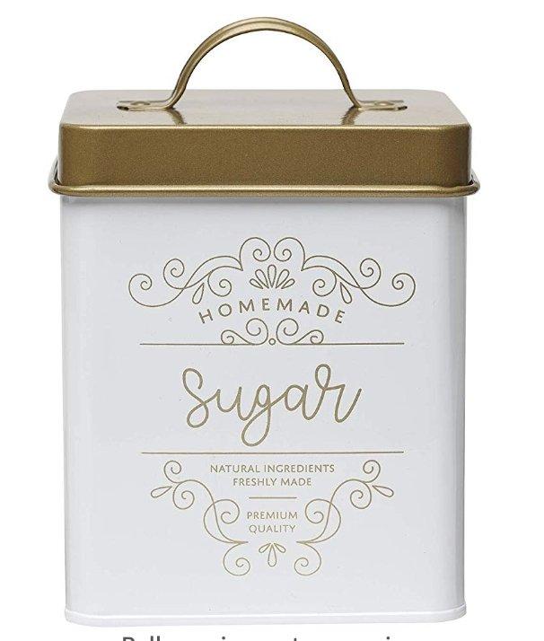 Harper Gold Metal Canister Sugar