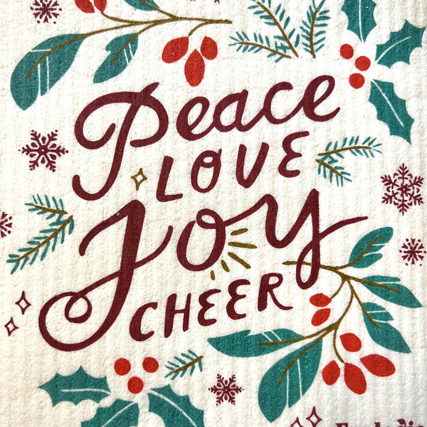 Swedish Sponge Cloth | Peace, Love, Joy, & Cheer