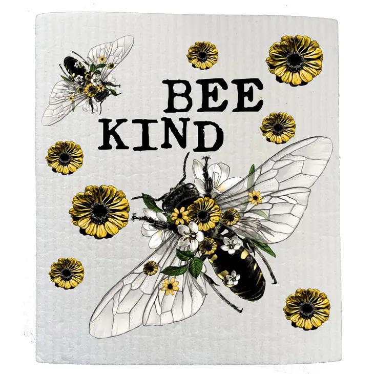 Swedish Sponge Dish Cloth | Bee Kind Flowers & Vintage Bees