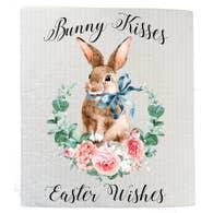 Swedish Sponge Dish Cloth | Bunny Kisses Easter Wishes