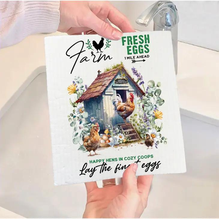 Swedish Sponge Dish Cloth | Country Farm Chicken Coop