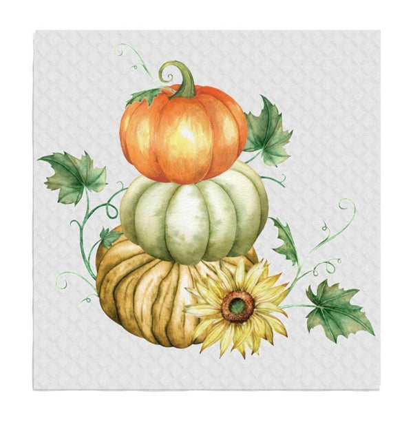 Swedish Sponge Dish Cloth Fall Autumn Pumpkin Stack