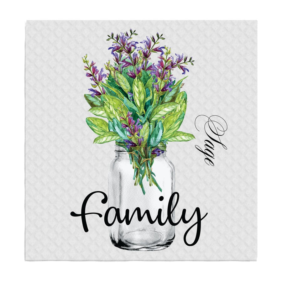 Swedish Sponge Dish Cloth Family Mason Jar