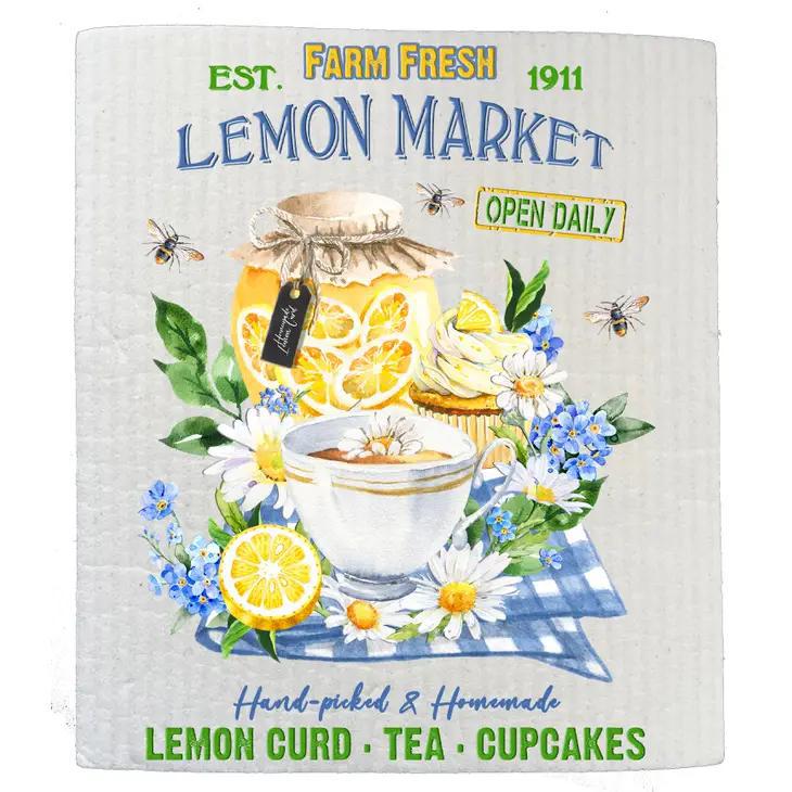 Swedish Sponge Dish Cloth | Farm Fresh Lemon Market Tea