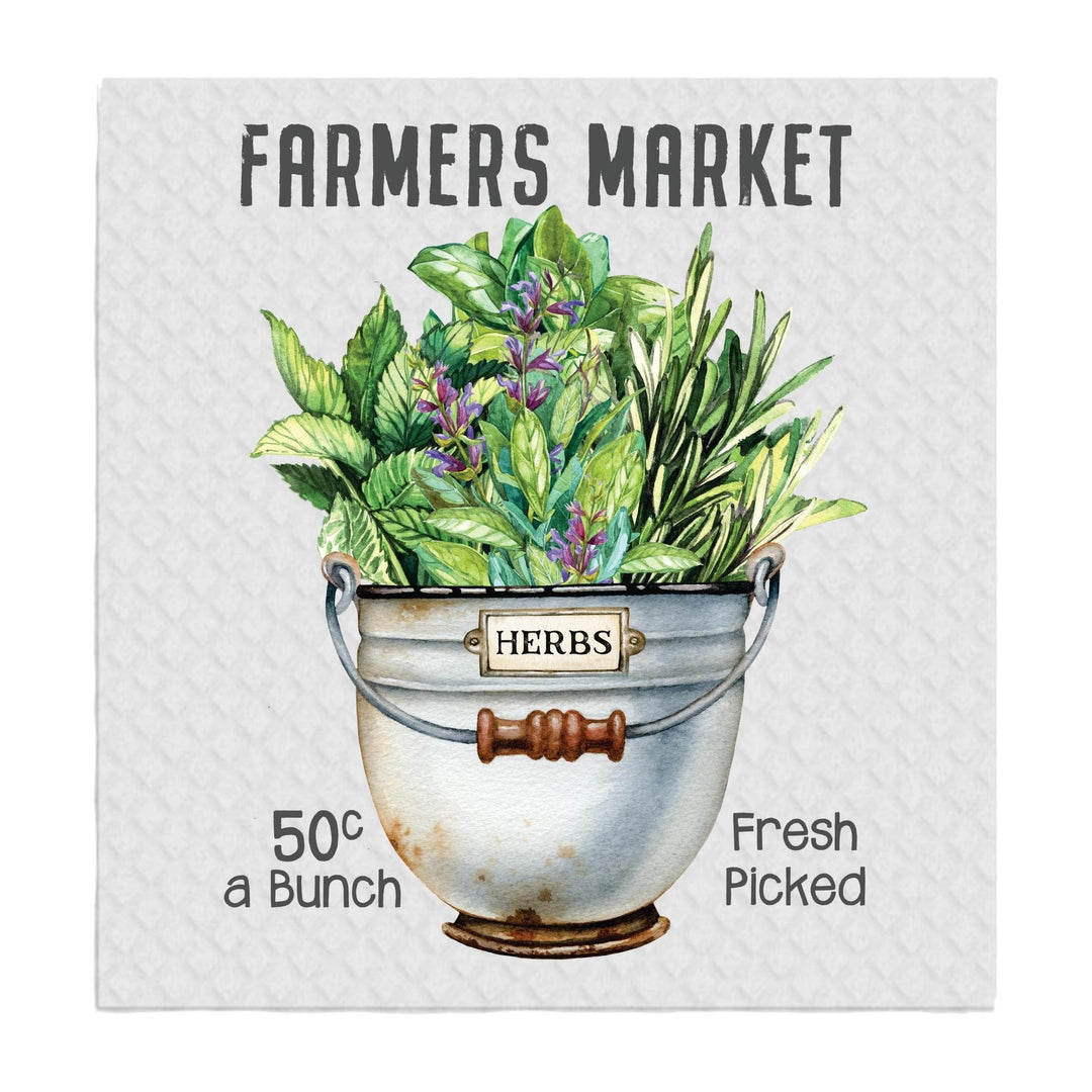 Swedish Sponge Dish Cloth Farmers Market Herbs