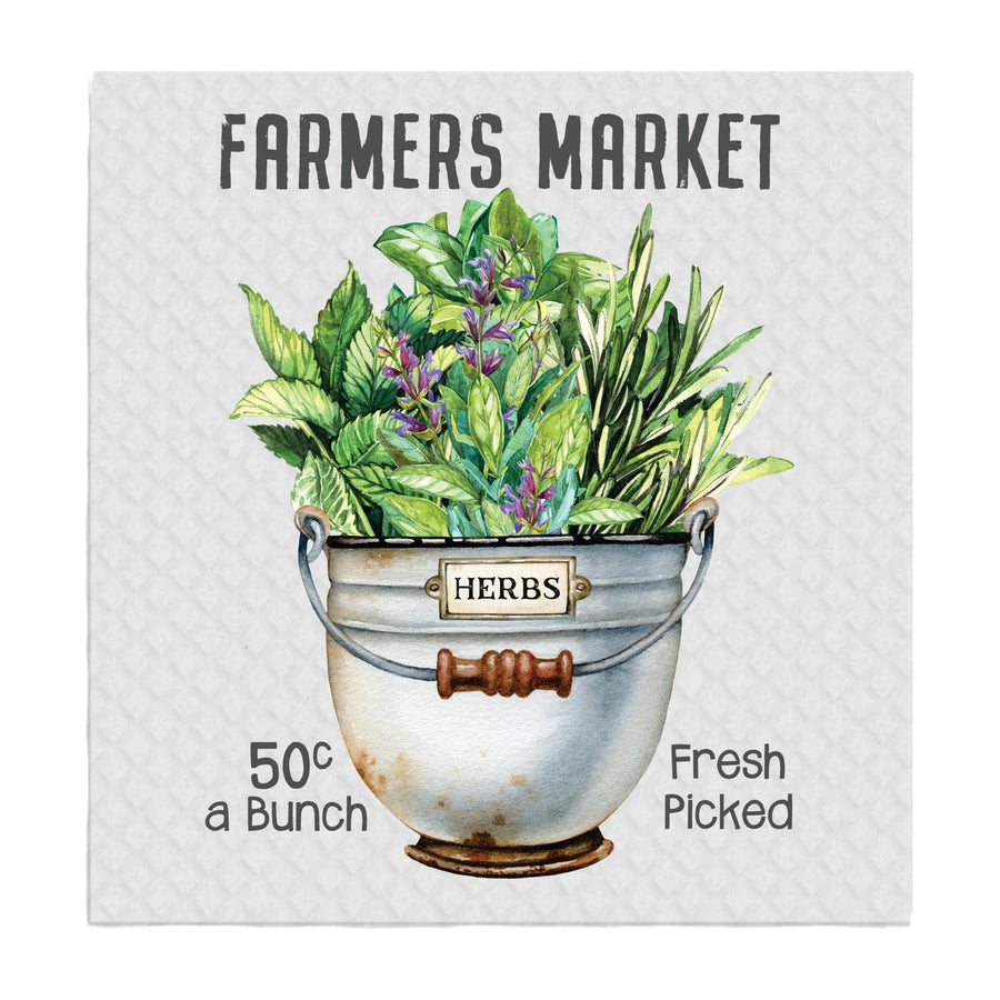 Swedish Sponge Dish Cloth Farmers Market Herbs