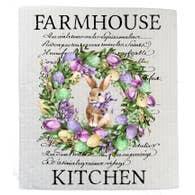 Swedish Sponge Dish Cloth | Farmhouse Kitchen Easter Bunny Wreath