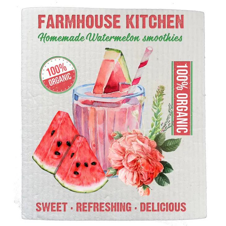 Swedish Sponge Dish Cloth | Farmhouse Kitchen Summer Watermelon