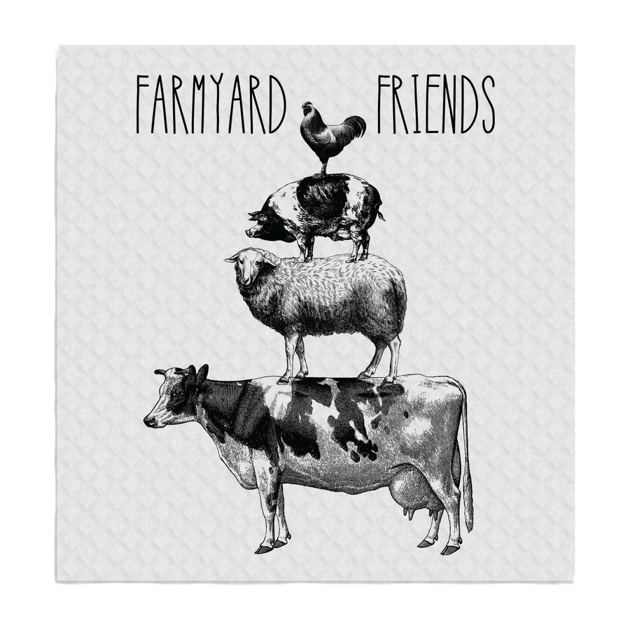 Swedish Sponge Dish Cloth Farmyard Friends