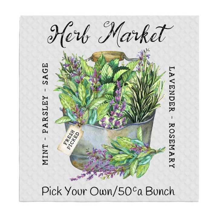 Swedish Sponge Dish Cloth Herb Market