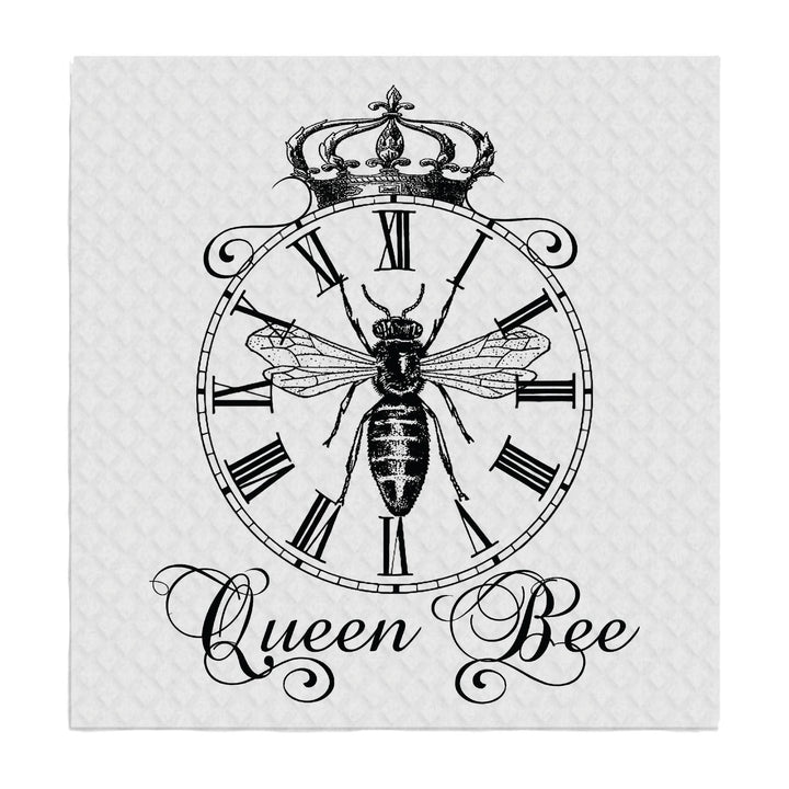 Swedish Sponge Dish Cloth Queen Bee Clock