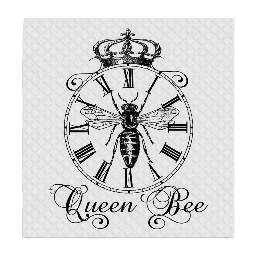 Swedish Sponge Dish Cloth Queen Bee Clock