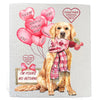 Swedish Sponge Dish Cloth | Valentine Dog Golden Retriever