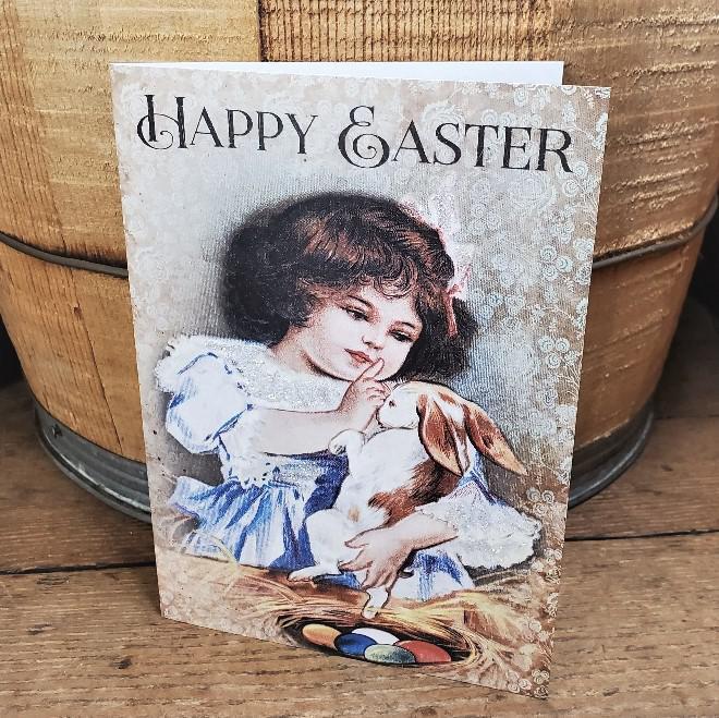 Sweet Girl Easter Card by Yesterday's Best