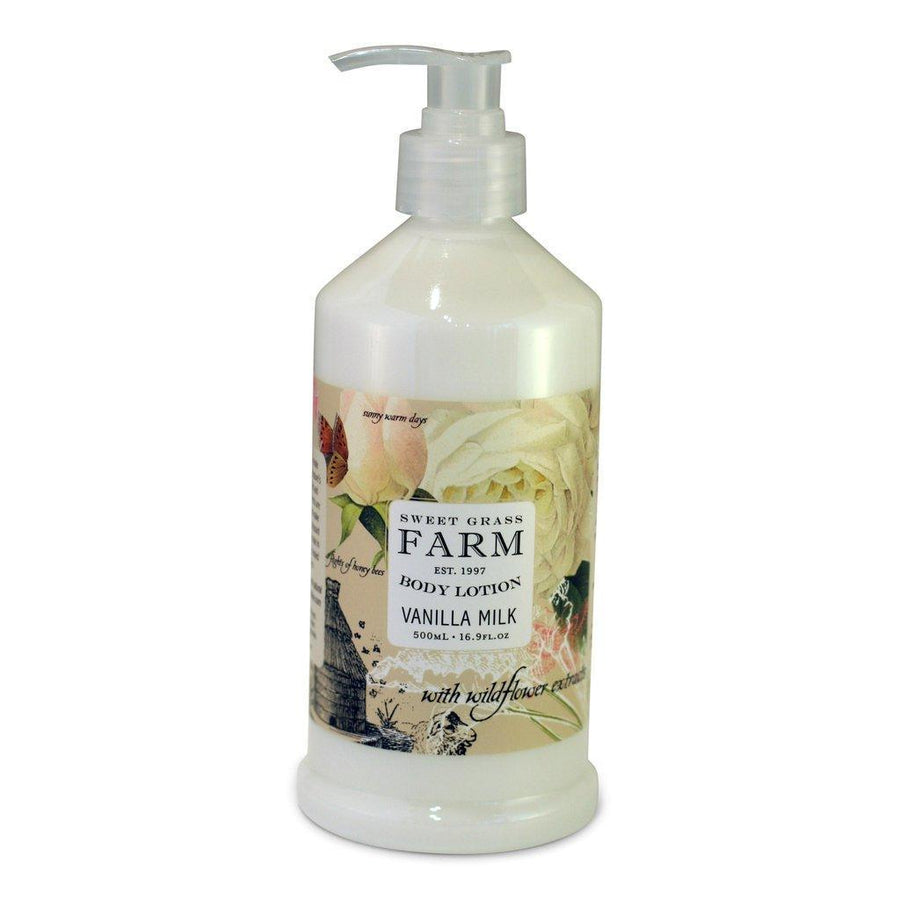 Sweet Grass Farm Body Lotion With Wildflower Extracts Vanilla Milk