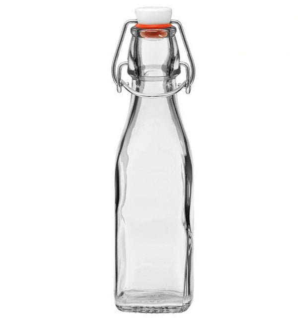 Swing Top Square Glass Bottles by Bormioli Rocco