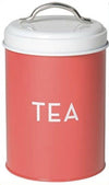 Retro Coffee & Tea Steel Tins Tea Red