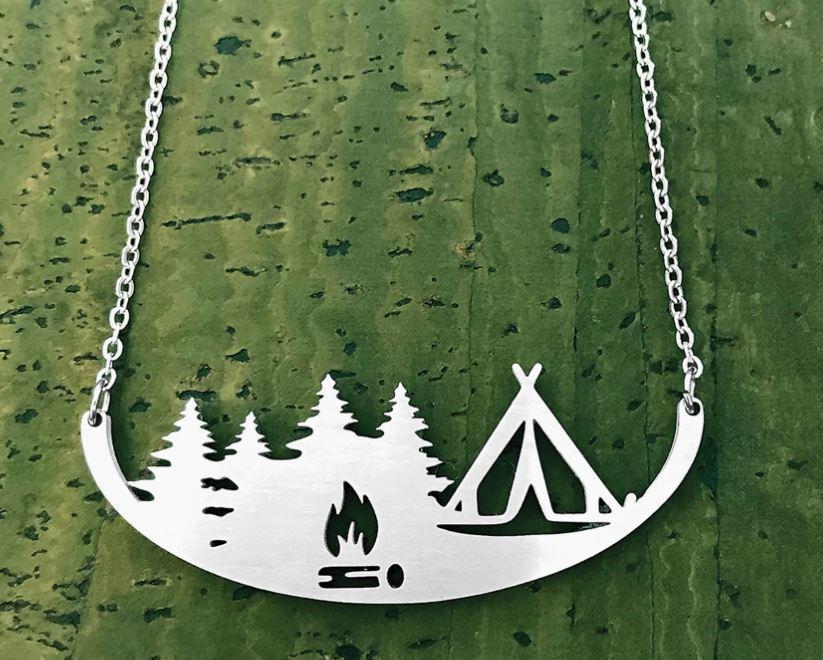 Tent Camping Necklace