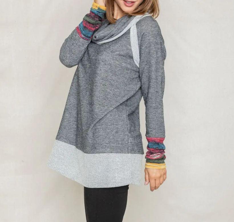 Terry Cowl Neck Tunic