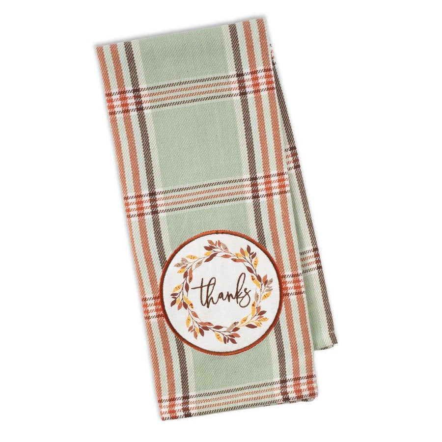 Thanks Embellished Dishtowel