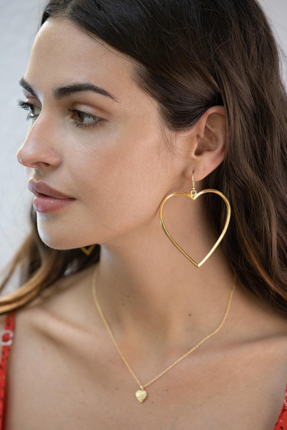 The Golden Hearts Drop Earrings