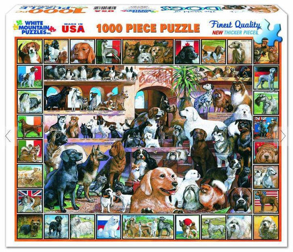 The World of Dogs 1000 Piece Jigsaw Puzzle by White Mountain Puzzle