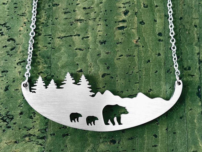 Three Bears Necklace