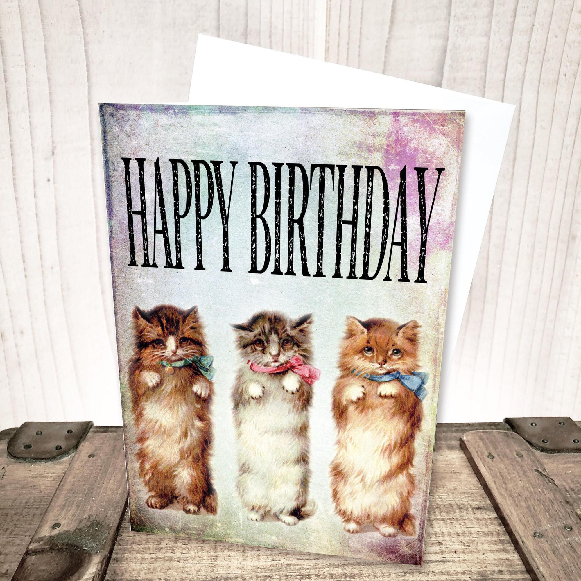 Three Cats Happy Birthday Card by Yesterday's Best