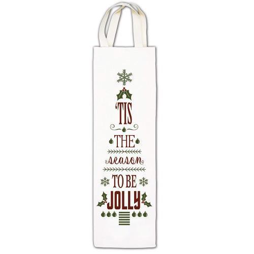 Tis the Season Holiday Wine Gift Caddy Tote