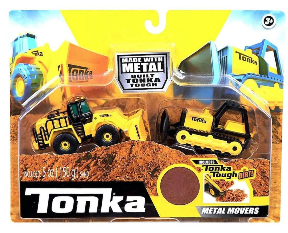 Tonka Metal Movers Bulldozer and Front Loader
