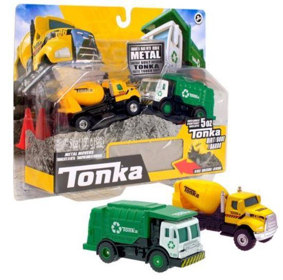 Tonka Metal Movers Combo Pack Garbage Truck & Cement Mixer