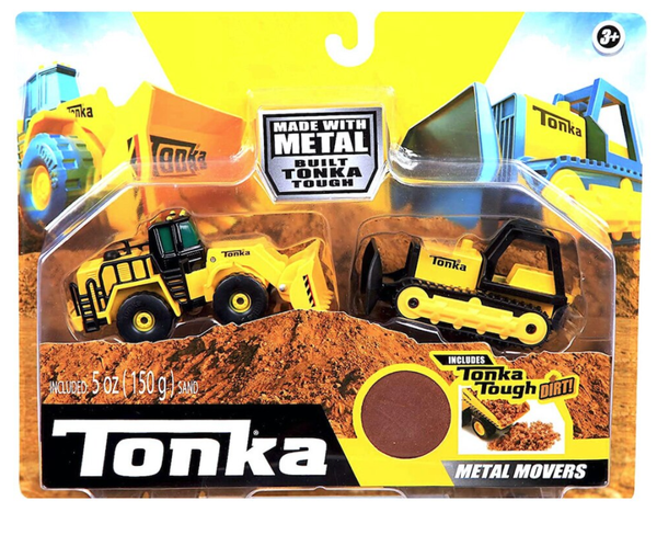 Tonka Metal Movers Front End Loader and Bulldozer