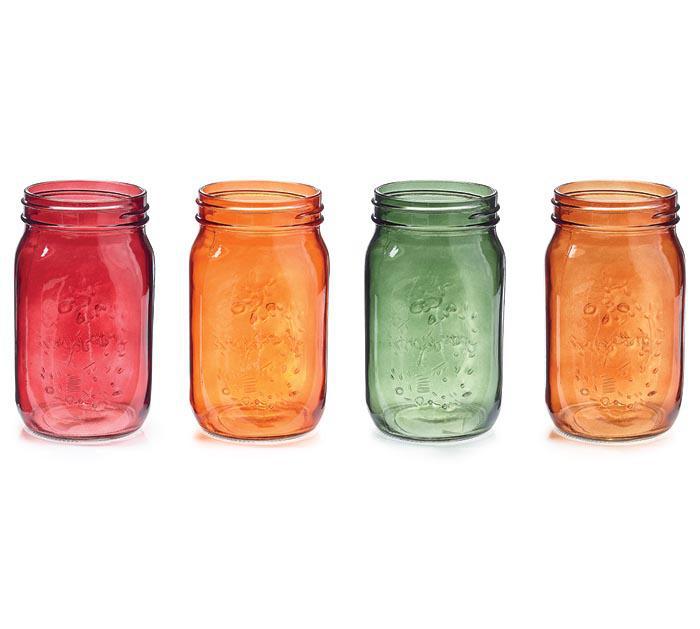 Translucent Fall Colors Mason Jar | Quart