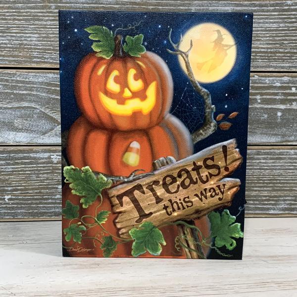 Treats This Way- Lighted Tabletop Canvas