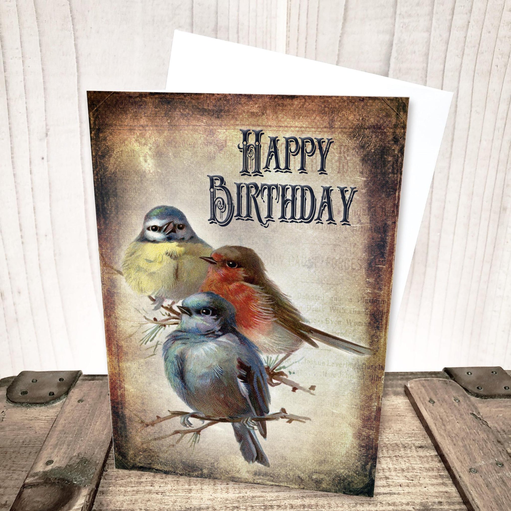 Trio of Birds Birthday Card by Yesterday's Best